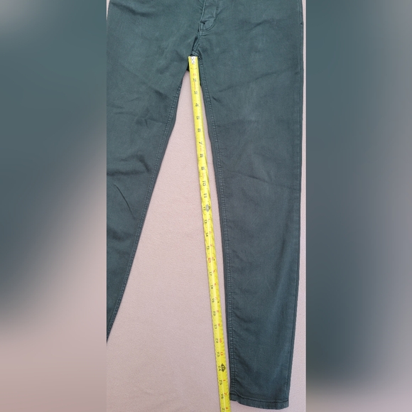 ZARA BASIC Z1975 Denim Skinny Jeans Size 4 Green High Rise Stretch Women's Pants - Picture 10 of 10